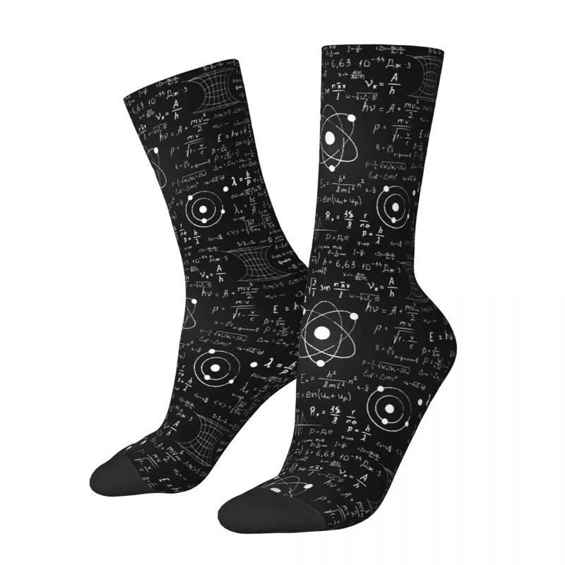 Зимние носки унисекс в стиле Харадзюку для учителей математики, теплые счастливые носки, сумасшедшие носки в уличном стиле