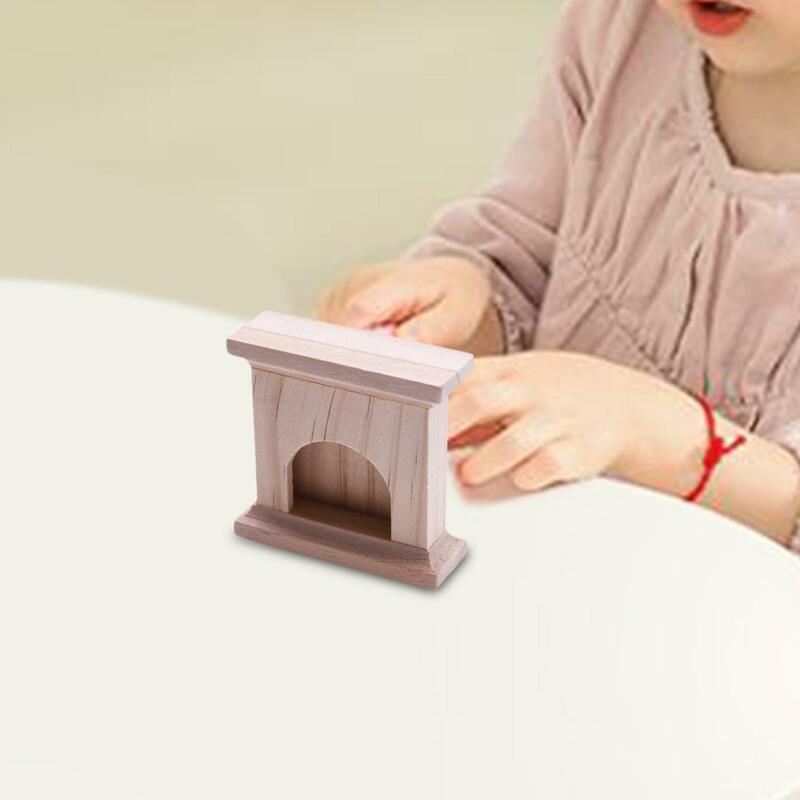 Lareira Decorativa Simulação de Fino Acabamento para o Quarto de casa de bonecas Em Miniatura