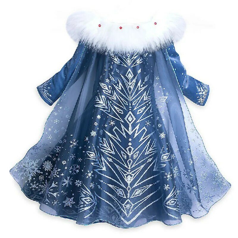 New Halloween and Christmas Long Sleeved Role-Playing Princess Dress for Girls In Autumn and Winter School Stage Play Costumes