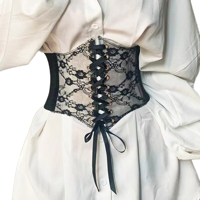 Женский черный корсет на шнуровке, пояс, корректирующее белье, сексуальное бюстье для похудения 28TF