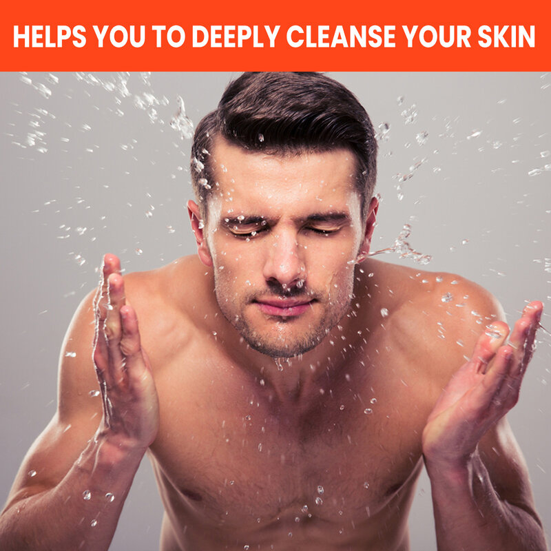 Nettoyant pour le visage pour hommes, contrôle de l'huile, rétrécissement des pores, élimination des points noirs d'acné, nettoyage en profondeur, hydratant, éclaircissant
