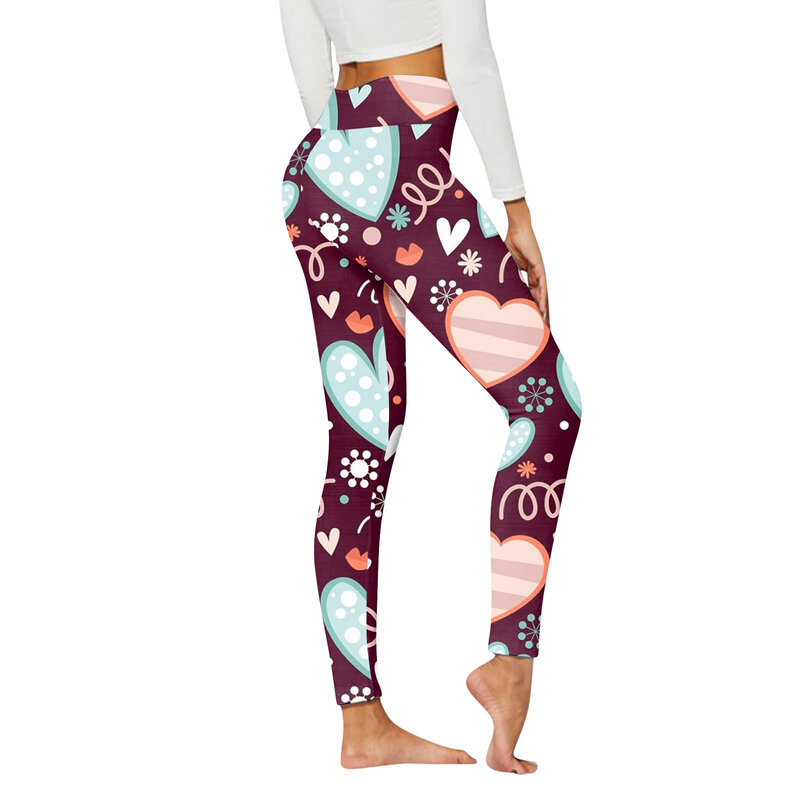 Calças de ioga impressas digitais 3D para mulheres, leggings fitness, desgaste do amor, novo, 2021