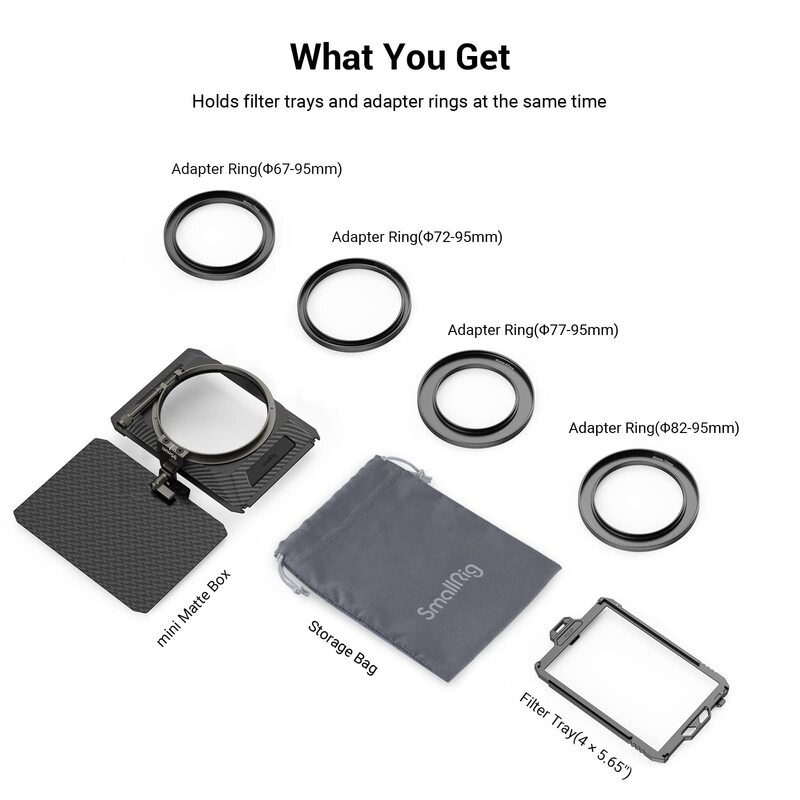 SmallRig uniwersalny Mini matowy Box Lite dla SONY dla CANON Camera Carbon Fiber Top Flag wiele filtrów waży tylko 108g 3575