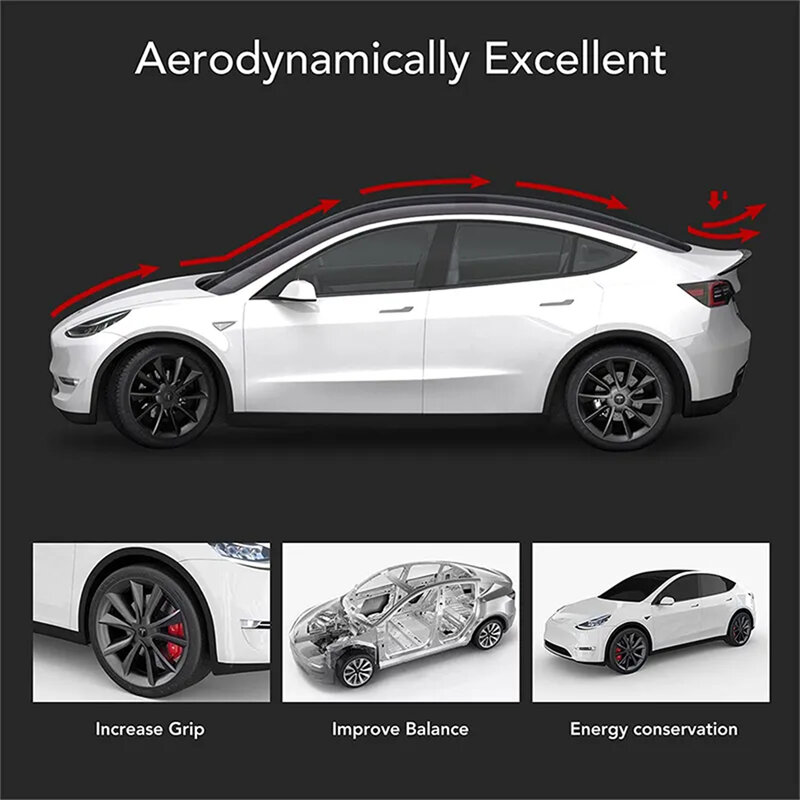 สปอยเลอร์ใหม่ล่าสุด Model3ไฮแลนด์2024อุปกรณ์เสริมปีกหลังสปอยเลอร์สำหรับ Tesla รุ่น Y อุปกรณ์เสริมรถยนต์2017-2024ประสิทธิภาพสูง