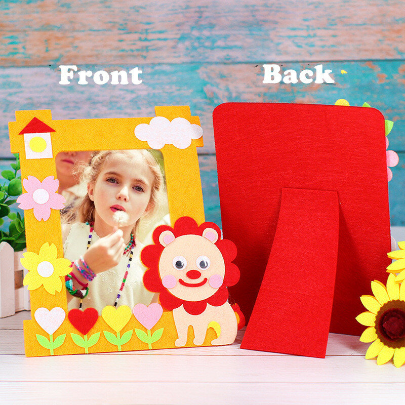 DIY Non-woven Picture Frame 3D Photo Frame Children  Non-woven Stickers Handmade DIY Toys Material Package Craft Toys