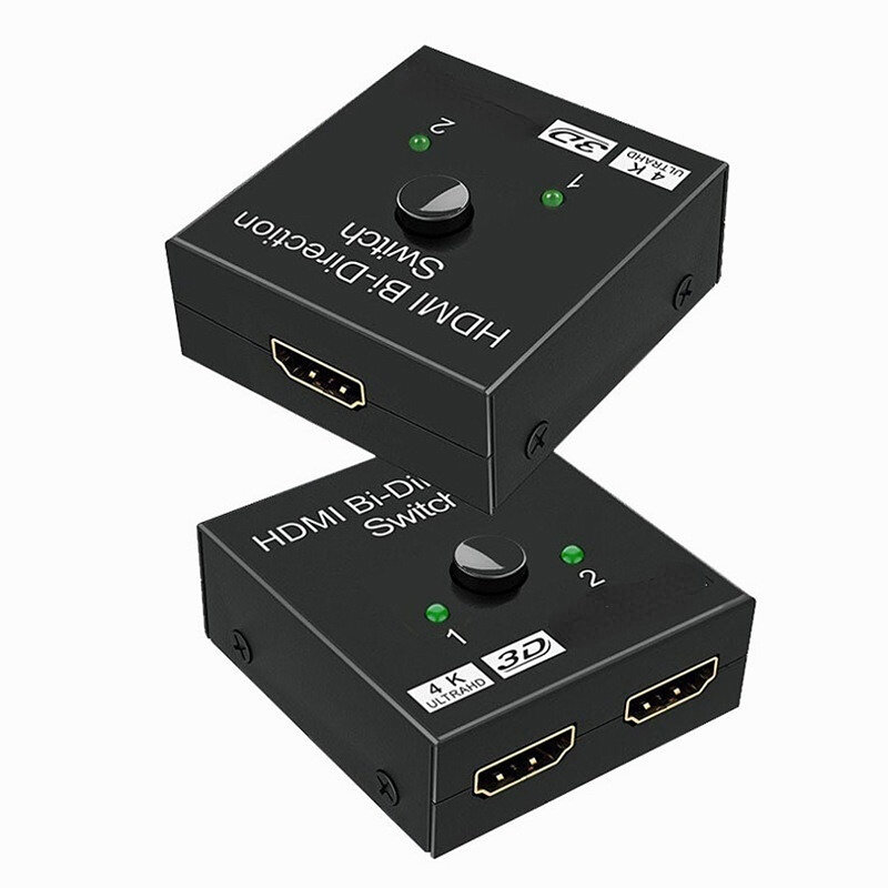 HDMI-compatible Splitter 4K Switch KVM Bi-Direction 1x2/2x1 HDMI-compatible Switcher 2 In1 Out for PS4/3 TV Box Switcher Adapter