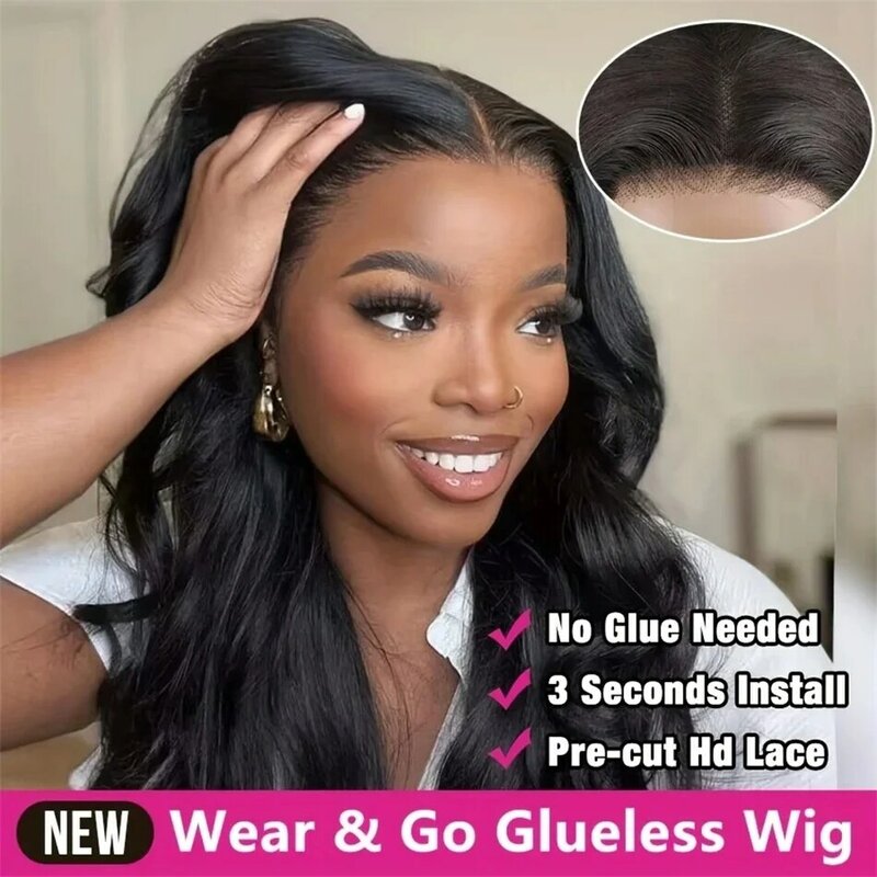 13x4 Human Hair Wigs Brazilian Remy 180 Density Body Wave Wig 5x5 HD Lace Closure Wigs Glueless Wigs Ready To Go For Black Women