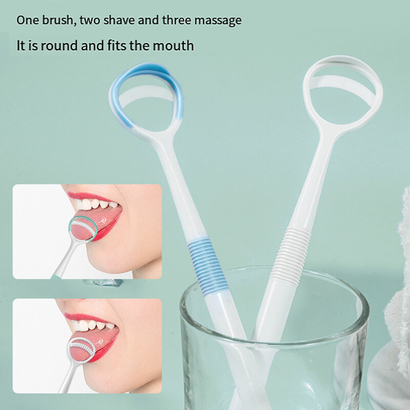 Silicone Tongue Cleaning Scraper, Oral Care, Higiene Oral, Mantenha a respiração fresca, Ferramenta de limpeza, 1Pc