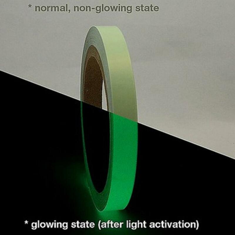 เทปเรืองแสง1เซนติเมตรเทปกาวในตัวการมองเห็นได้ในเวลากลางคืนเรืองแสงเทปความปลอดภัยตกแต่งบ้าน1เมตร/3M/10เมตร