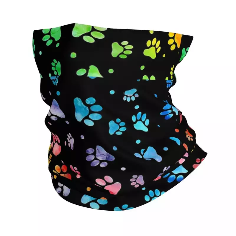Bandana de cachorro impressa com pata para homens e mulheres, máscara Balaclava, lenço de caminhada para adulto, inverno, colorido, inverno