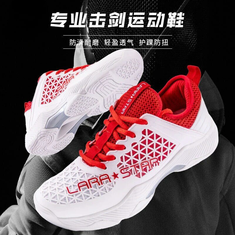 Professional Fencing Shoes for Man Red Blue Sport Shoes Men Anti-Slippery Tennis Shoes Mens Luxury Brand Badminton Trainers