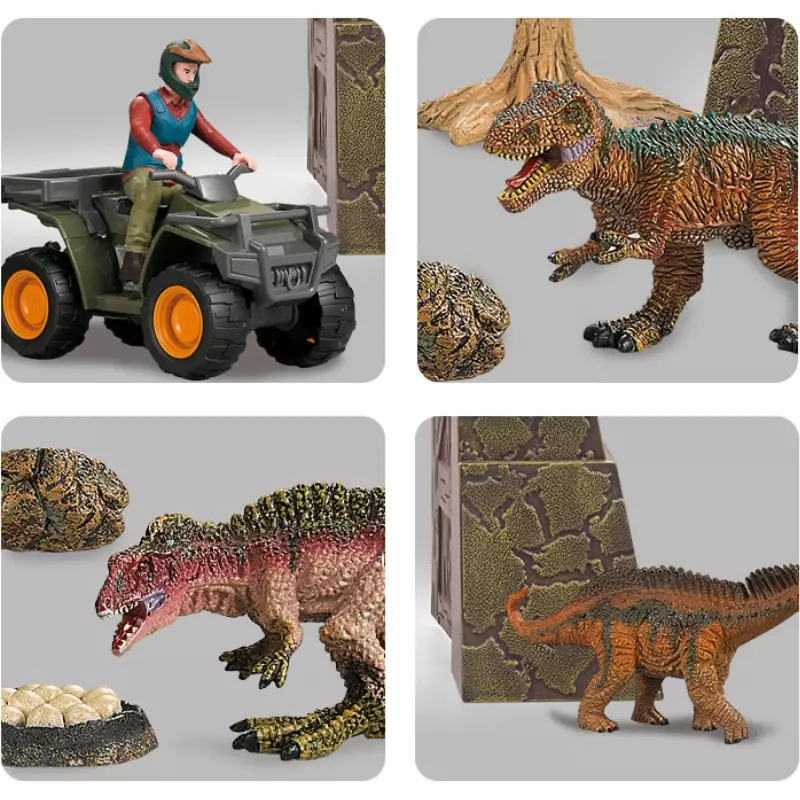 เด็กจำลองไดโนเสาร์รุ่นของเล่นของเล่นเด็กรถขนส่งเด็กไดโนเสาร์การศึกษาของขวัญกล่อง