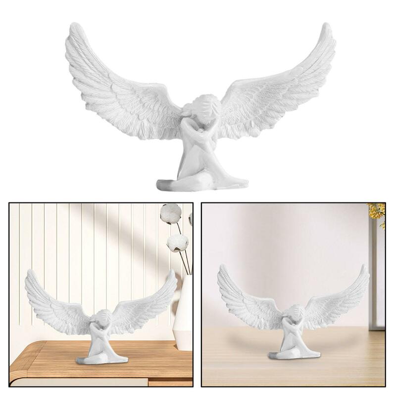 Angel Statue Crafts Resin Figurine for Table Centerpieces Indoor Fireplace