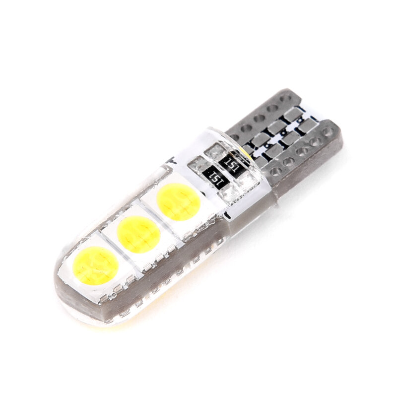 Silicone Shell Canbus LED Side Lamp White 12V DC License Plate Dome T10 194 W5W T10-5050-6SMD Practical Useful
