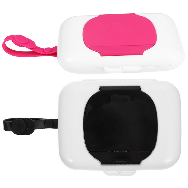 On-The-Go Wipes Dispenser 2Pcak Portable Wet Wipe Container Baby Wipe Case Refillable Infant Travel Tissue Dispenser Outdoor