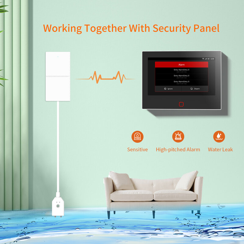 Stanilot-ホームセキュリティアラームシステム,wifi,ワイヤレス,Tuya Smart Lifeアプリケーションによる制御,指紋防止