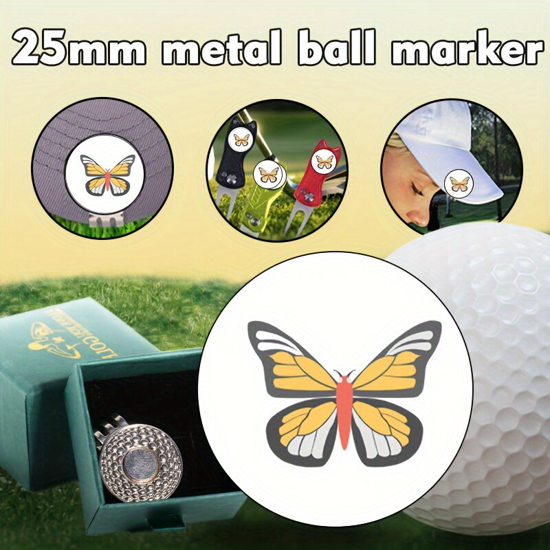 Магнитная металлическая маркерная Экипировка для мячей для гольфа, 25 мм, индивидуальная Настройка, идеальный подарок для гольфа для мужчин и женщин