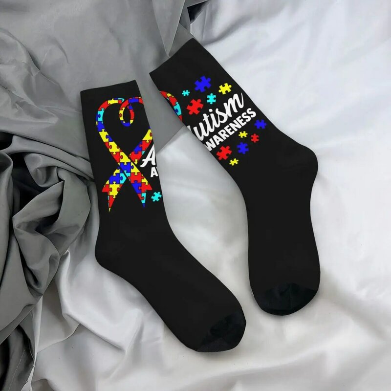 Winter warmes verrücktes Design Männer Frauen niedlichen Autismus Bewusstsein Socken autist ische einzigartige bunte schweiß absorbierende Sports ocken