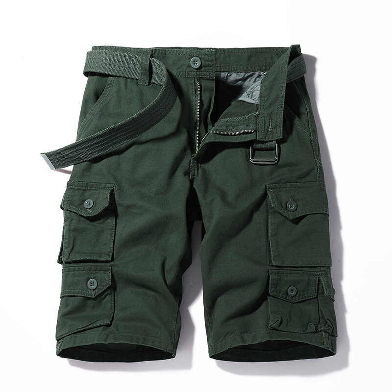 Pantalones cortos Cargo clásicos para hombre, pantalones Cargo informales con múltiples bolsillos, marca de verano