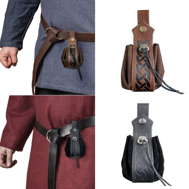 Vintage Medieval ajustável cinto saco, Requintado portátil cintura saco, Props desempenho