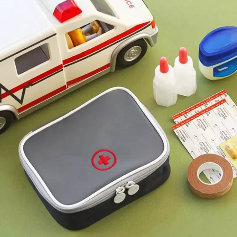 Tas Kotak Pertolongan Pertama Luar Ruangan Mini Tas Kotak Darurat Paket Obat Portabel Travel Tas Penyimpanan Obat Organizer Kecil