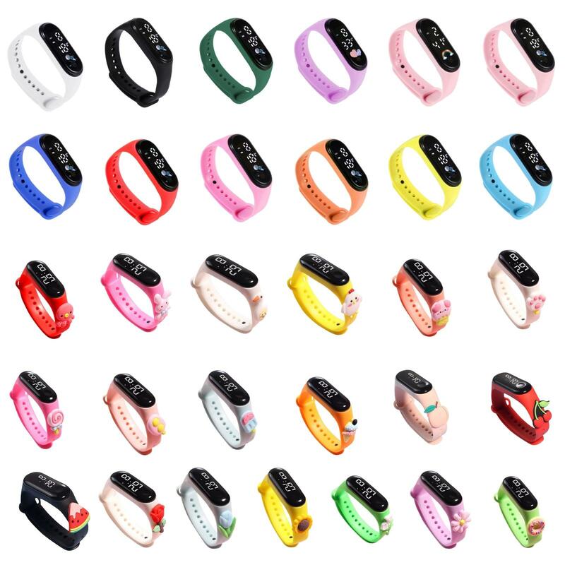 Jam tangan olahraga anak laki-laki anak-anak tali silikon warna-warni jam tangan Digital Led untuk anak perempuan siswa hadiah terbaik jam tahan air Relogio