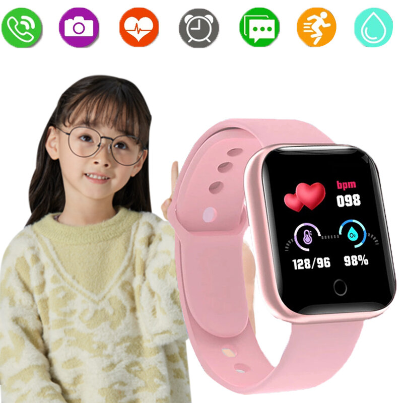 Conectado relógio criança lembrete de mensagem inteligente esporte pulseira digital atividade correndo rastreador freqüência cardíaca crianças relógio y68