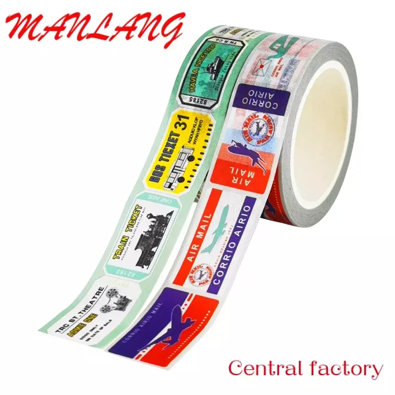 Custom  Sticky Colorful Stamp Washi Adhesive Tape Masking Low Price Fashion PVC Custom Waterproof Acrylic OEM Offer Printing