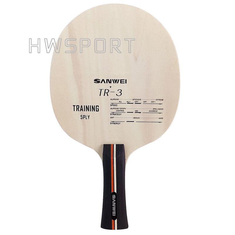SANWEI TR-3 Tennis De Table Lame artificiel astique 5 Plis Bois Offcommissions Ping Pong Lame avec Bon Contrôle