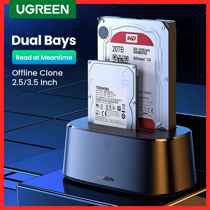 Ugreen-ドッキングステーション,HDD 3.0-USB 2.5アダプター,SSD 3.5,HDボックス,ドック,ハードドライブ,ドッキングステーション