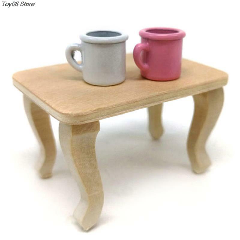 Diyミニ木製テーブル家具のおもちゃ1:12ドールハウスミニチュアアクセサリードールハウス装飾ベビーおもちゃ