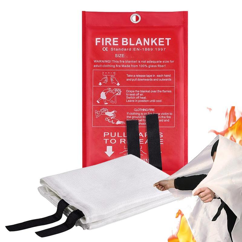 ผ้าห่มดับเพลิงสำหรับห้องครัว, ผ้าห่มดับเพลิงขนาด1x1เมตรอุปกรณ์ป้องกันอัคคีภัยเพื่อความปลอดภัยในบ้าน