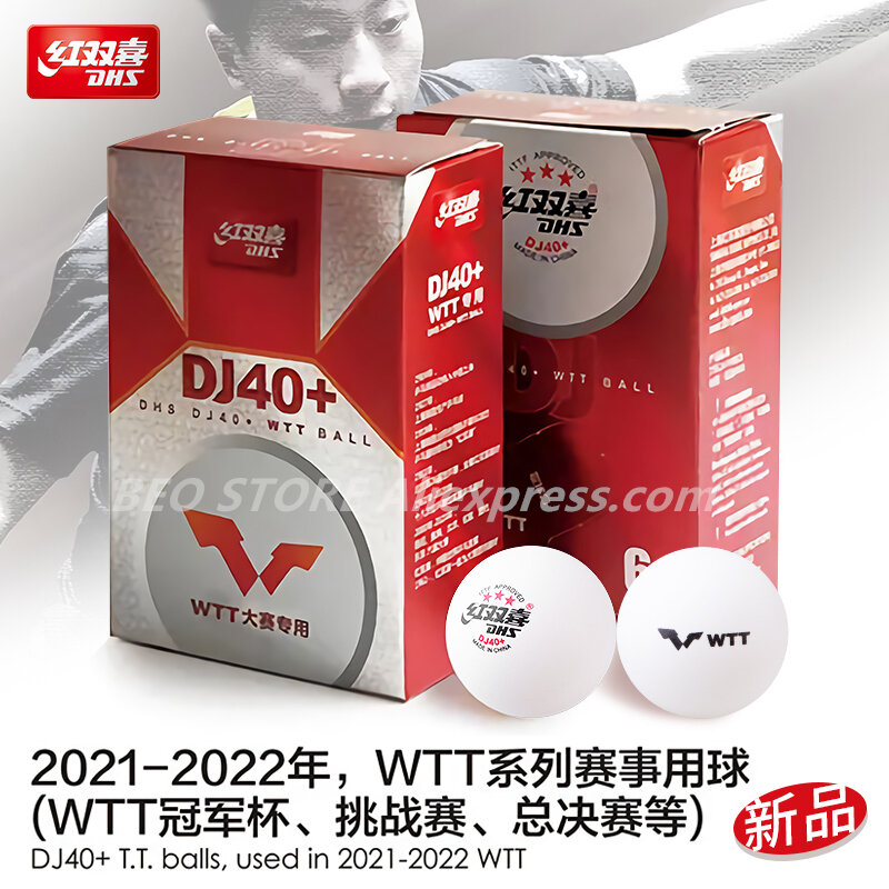 DHS DJ40 + 3-Star TOKYO Games WTT competición ITTF 3 Star D40 + pelota de tenis de mesa plástico ABS DHS bolas de Ping Pong