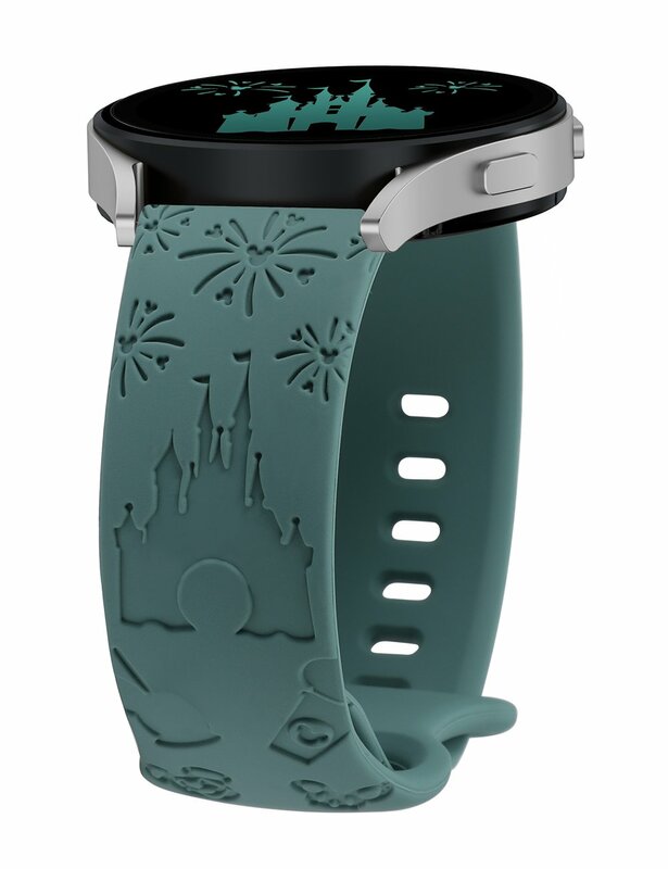 Wearlizer Castle cinturino inciso floreale per Samsung Galaxy Watch 6/5/4 cinturino sportivo fantasia carino in Silicone per orologio 5 Pro/Active 2