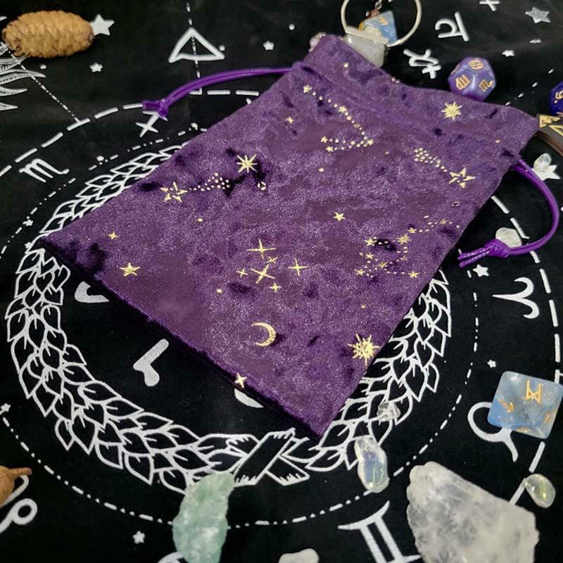 Samt Kordel zug Tasche für Tarot Runen tasche Spielkarten Münzen Kosmetik Sammelkarten dicke und wieder verwendbare Würfel Tasche