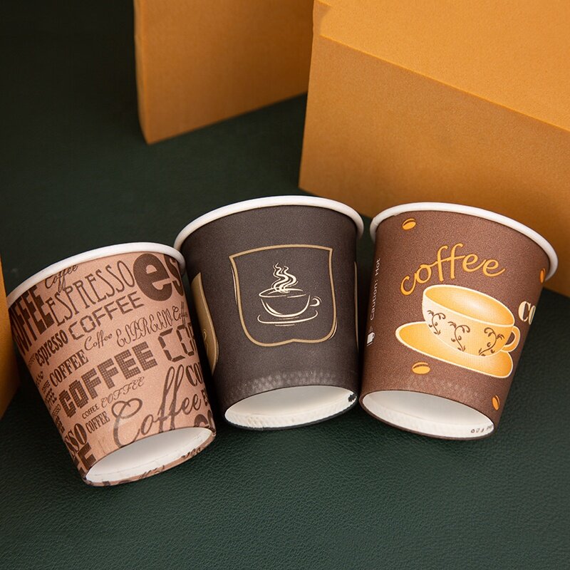 Taza de papel desechable personalizada, vaso de café de papel de 2,5 oz, precio de fábrica, producto personalizado, 2,5 oz