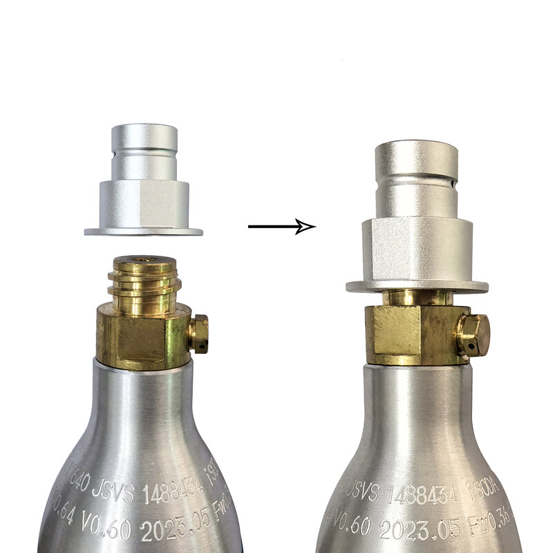 Terra DUO ART быстроразъемный адаптер для газировки, аксессуары для воды, машина для газировки, CQC к CO2, внешний адаптер, цилиндр резервуара для бутылки