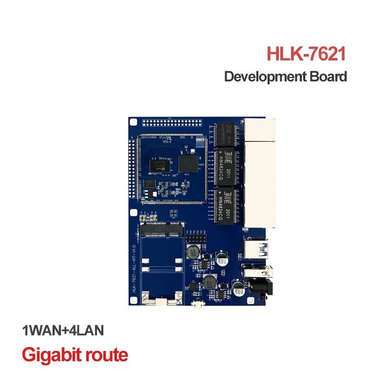 Gigabit Ethernet Router Test Kit, Placa De Desenvolvimento, Módulo De Suporte Do Fabricante, Openwrt Dual Core, Novo, MT7621, HLK-7621