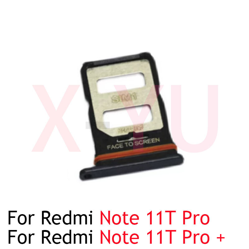 10PCS For Xiaomi Redmi Note 11T Pro / Note 11T Pro + Sim Card Slot Tray Holder Sim Card Reader Socket Replacement Part