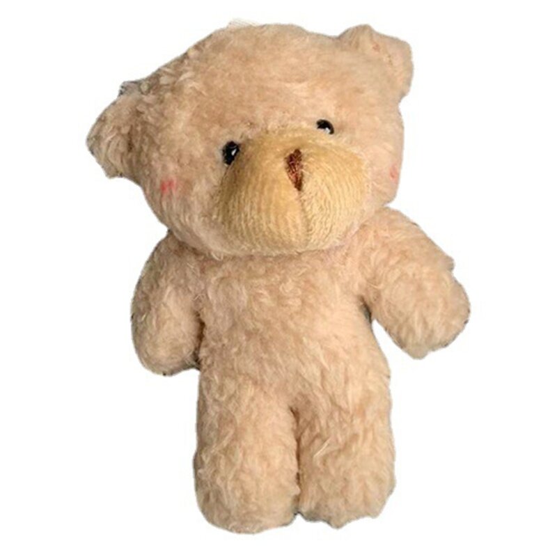 Mini oso lindo oso de peluche llavero bolso adorno mujer bolso decoraciones escuela estudiante mochila encantador peludo