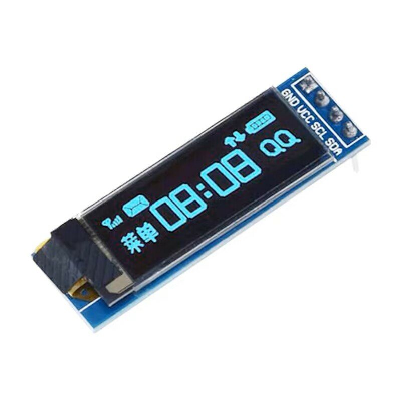 Módulo de exibição LED branco e azul OLED LCD, IIC Comunique-se para Arduino, Certificação ROHS, 0,91 Polegada, 128x32