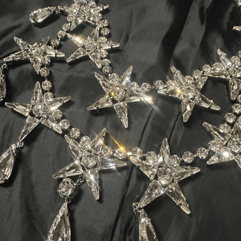 Массивное ожерелье-чокер Stonefans с изображением крупной звезды, драматическое украшение в виде капли воды, женское регулируемое ожерелье, подарки для девушек