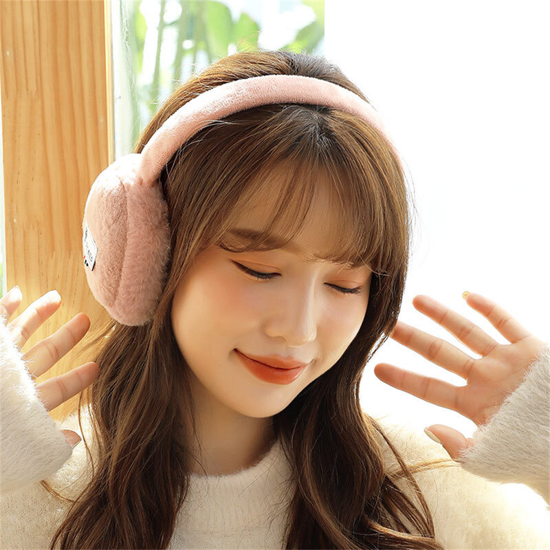 New version of the Korean version of the lady sweet students anti-wind trend plush sticker earmuffs EZ-4856