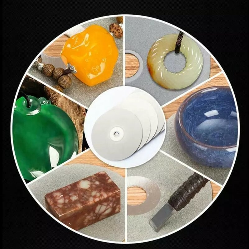 6" 150mm 80-3000 Grit Diamond Coated Wheel Lapidary Polishing Grinding Disc For Jewelry Jade Crystal Glass Polishing Abrasive