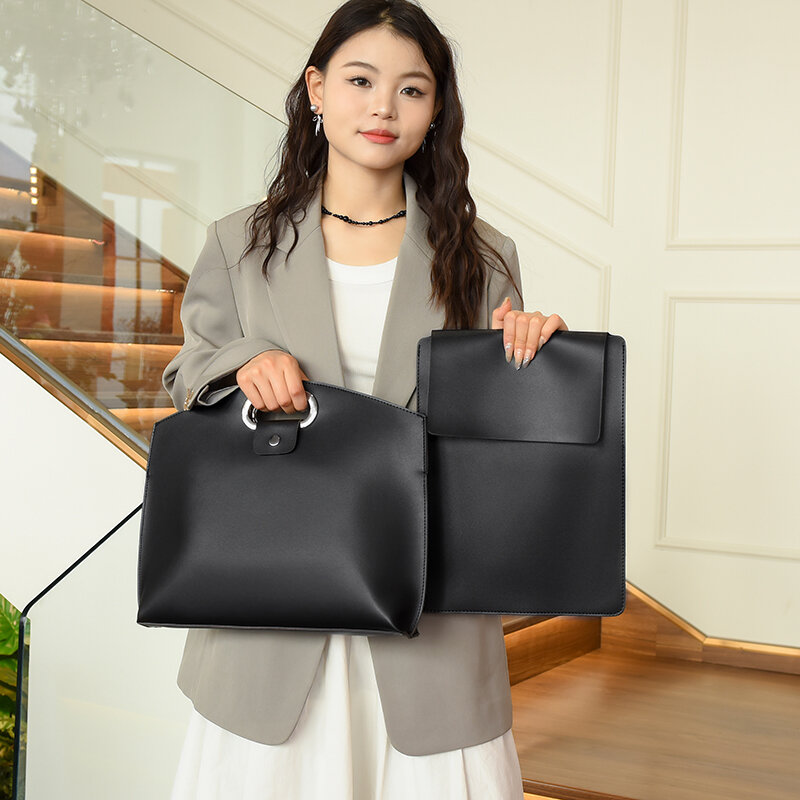 Женская сумка большой вместимости, деловой портфель для офисных работников, Высококачественная Водонепроницаемая деловая сумка для служащих