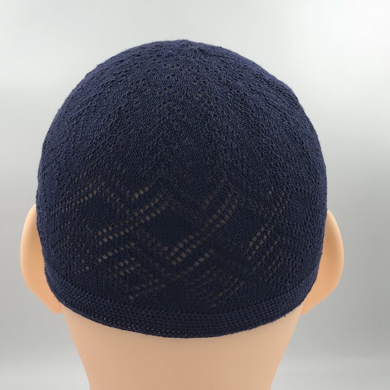 Islamic Muslim Hat Men Clothing Knitted Hats Tax Products Turkey Yarmulke Jewish Kufi Prayer Cap Breathable Solid Color