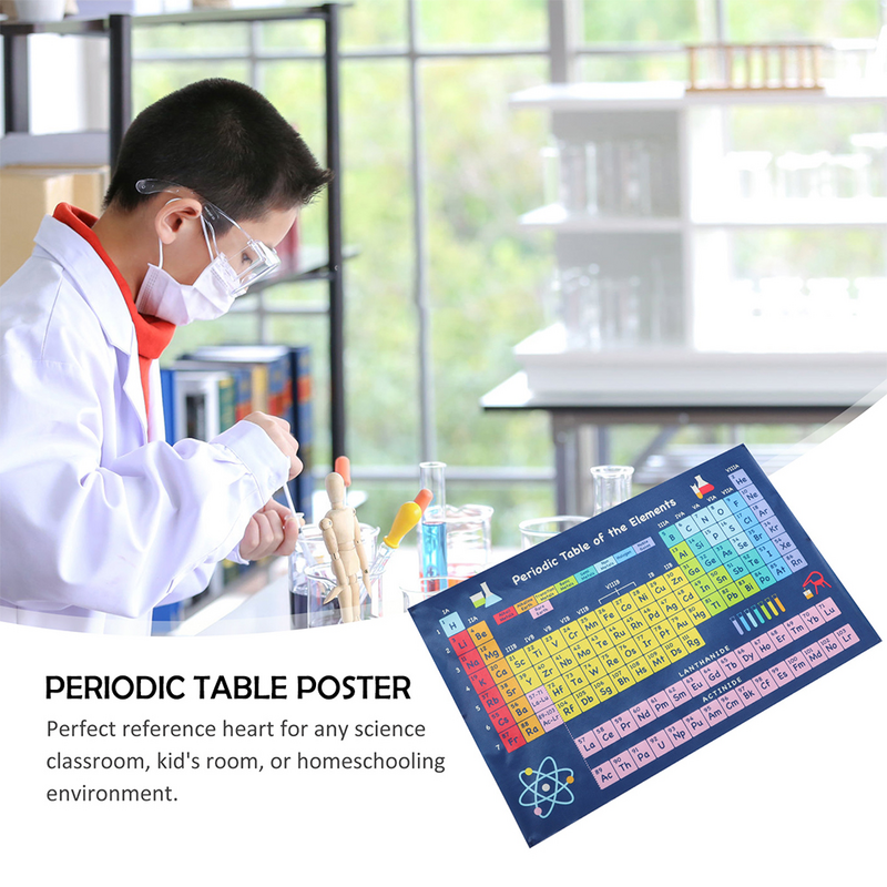 Chemiczny układ okresowy nauczycieli nauk ścisłych chemia wykres wystrój szkolny plakat dekoracyjny