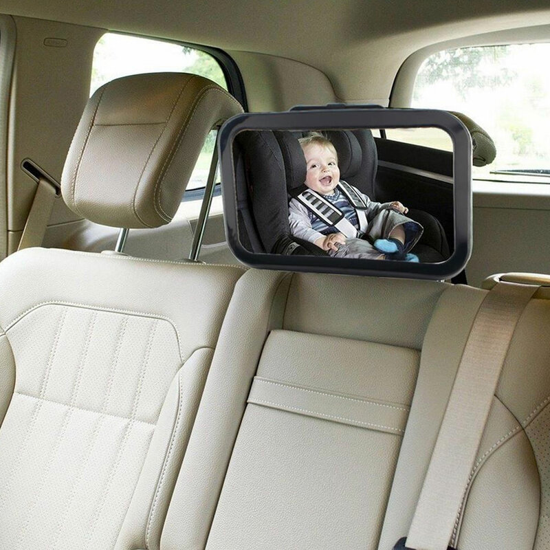 Espelho retrovisor para monitoramento do interior do carro, 360 graus, ajustável, à prova de quebras, acessório de segurança infantil