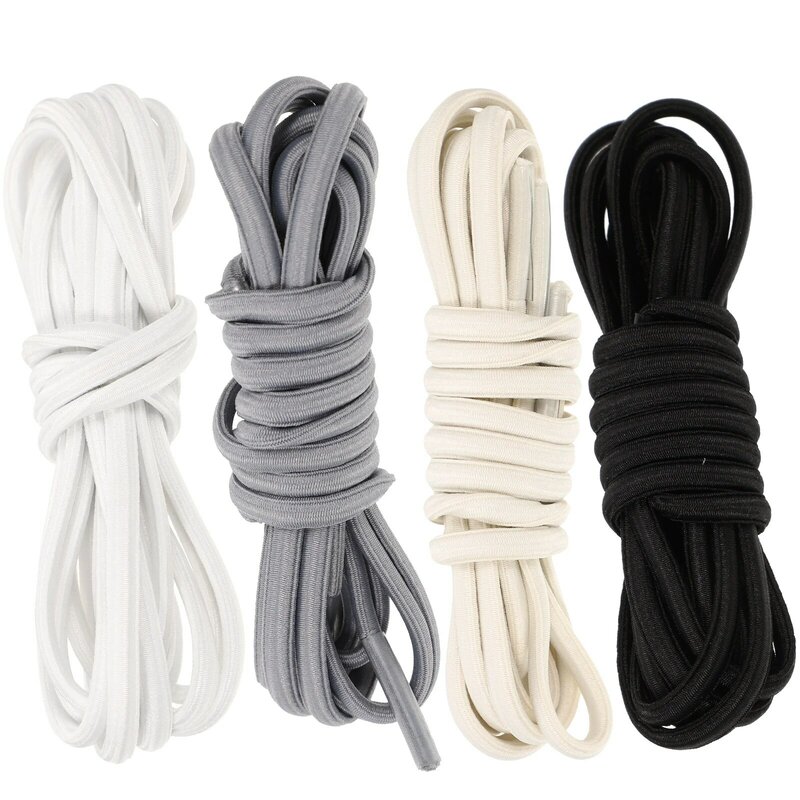 Free Elastic White Shoe Laces Tieless Sneaker for Adults Sneakers Sport Shoes Kids White