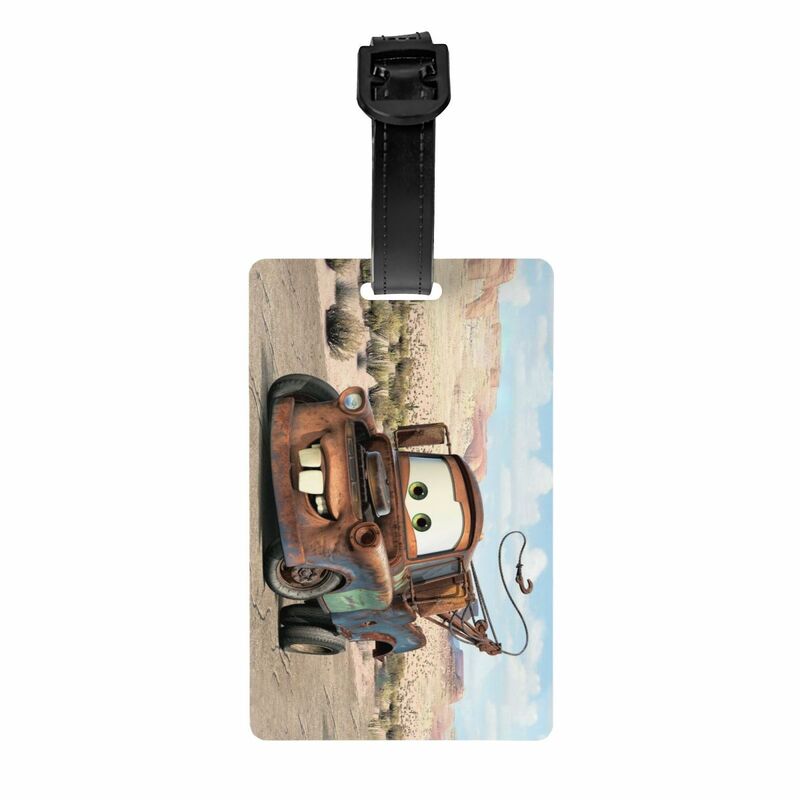 Custom Cartoon Pixar Cars Luggage Tag Privacy Protection Baggage Tags Travel Bag Labels Suitcase